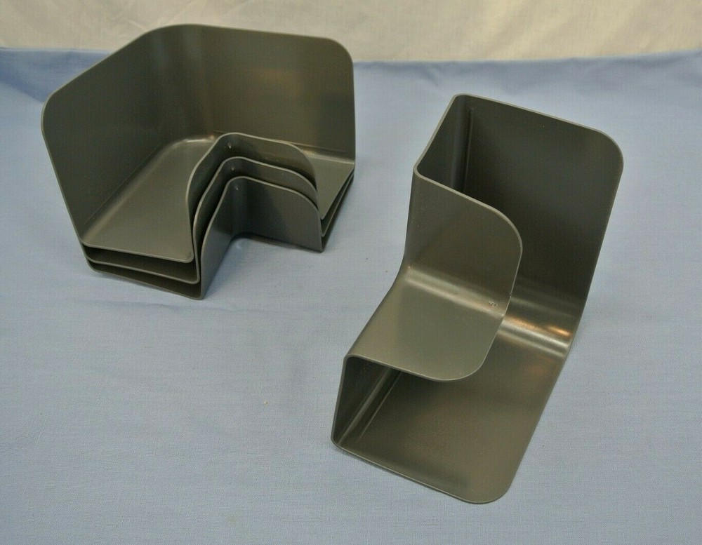 SET OF 4 SELECT COMFORT CORNER LOCK SYSTEM PLASTIC GRAY
