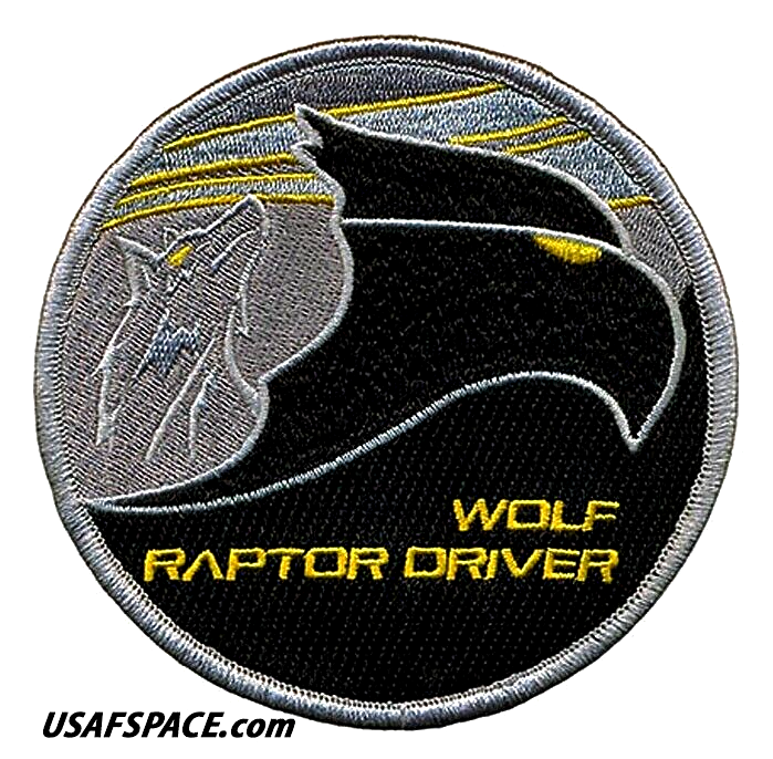 USAF 3D OPERATIONS SUPPORT SQ -F-22- WOLF RAPTOR DRIVER -ORIGINAL VEL PATCH
