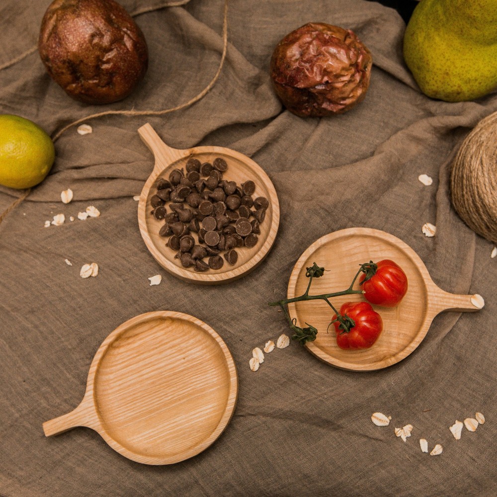 Handmade Wooden Round Plate/Coaster