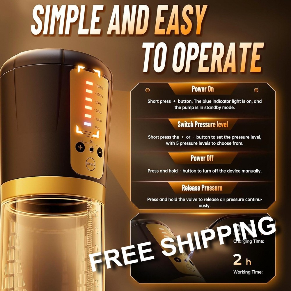 Premium Automatic Penis Pump 5 Training Modes High Quality Men Erection Device