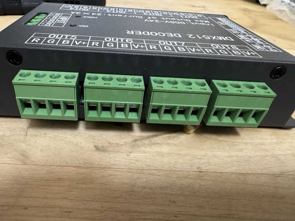 High Power 24 Channel RGB 3A/CH DMX512 Controller Led Decoder Dimmer 500Hz Fl...