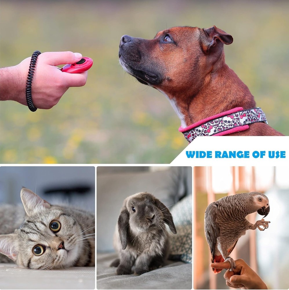 Durable 2-Pack Dog Training Clicker with Wrist Strap - Easy Pet Training Tool