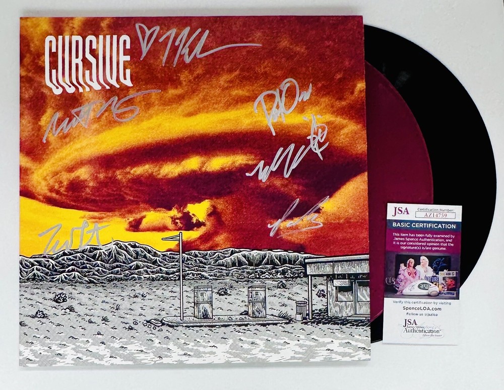 Cursive Band Signed Devoured LP Vinyl Record Album LP Autographed +JSA COA