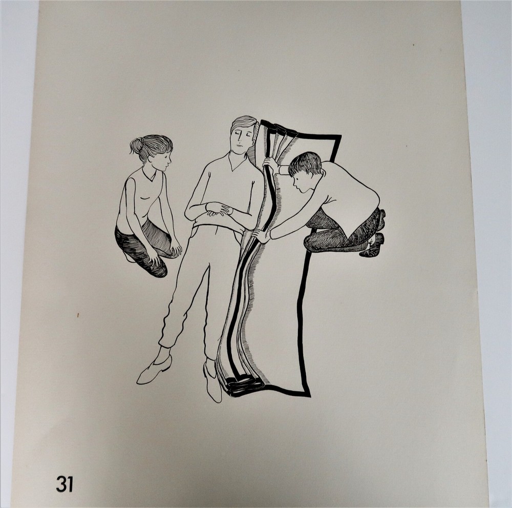 Vtg American National Red Cross Basic First Aid Drawing 2 Side Ephemera 1970 26