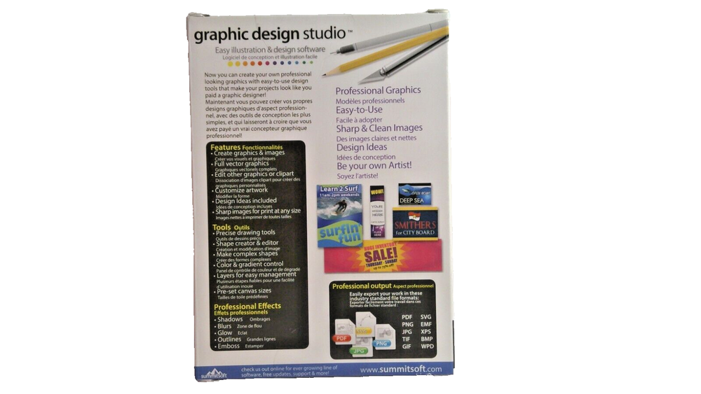 Summitsoft Graphic Design Studio for Windows Disc & Download