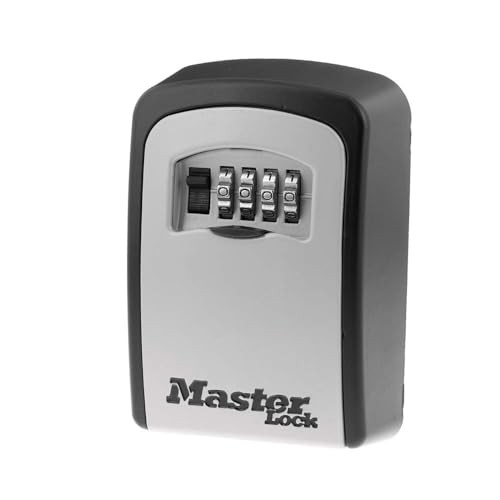 Master Lock Wall Mount Key Lock Box, 5 Key Capacity, Black 5401EC