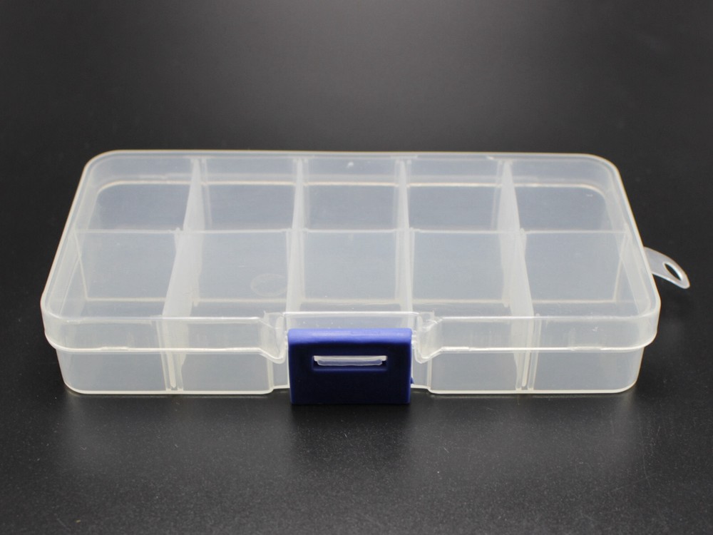 2 Pack 15 Grids Plastic Organizer Box Case Craft Bead Display Storage Container