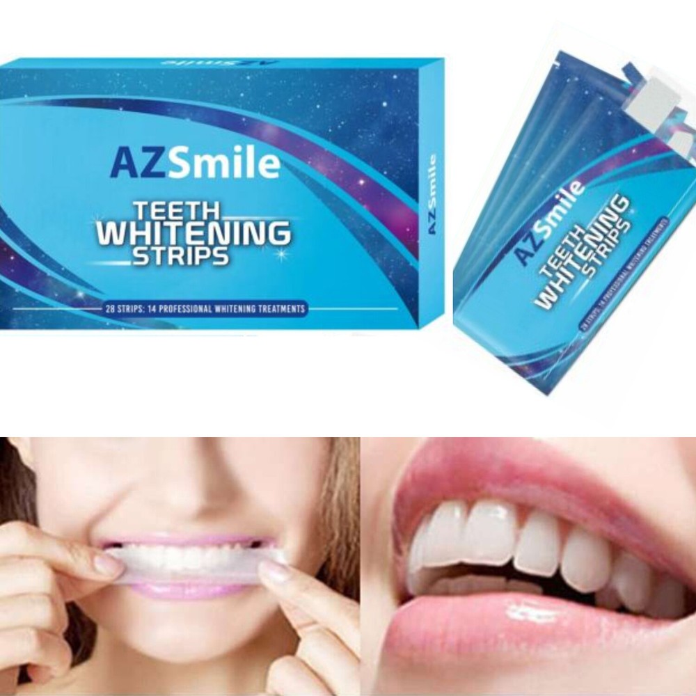 AZSmile 28pc Teeth Whitening Strips Tooth White Strips Remove Stains