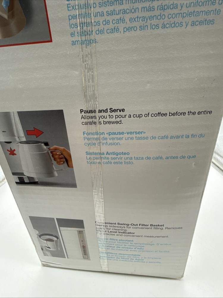 Braun Type - KF170 Coffee Maker - Thermal Carafe - Germany - OPEN BOX- BLACK