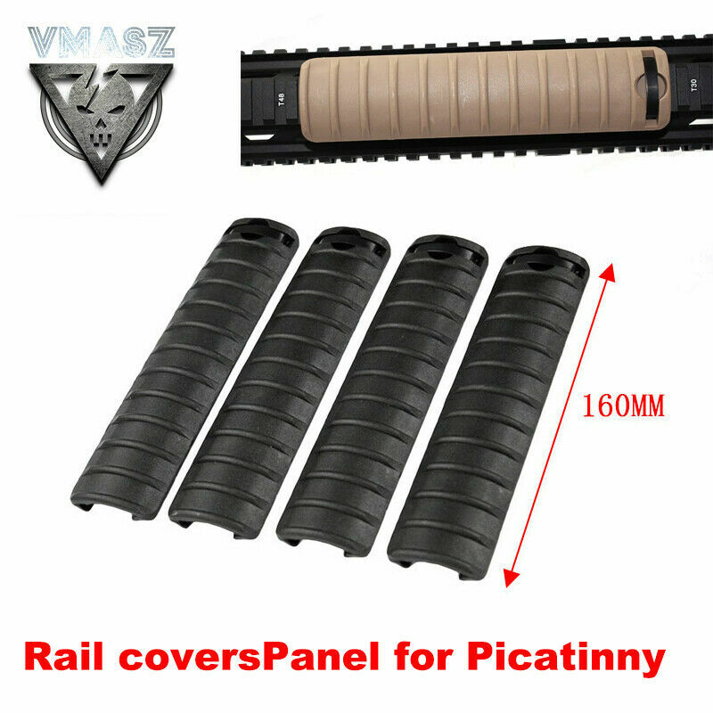 Tactical Picatinny Rail Covers 4pcs Protector Rail Panel Ribbed