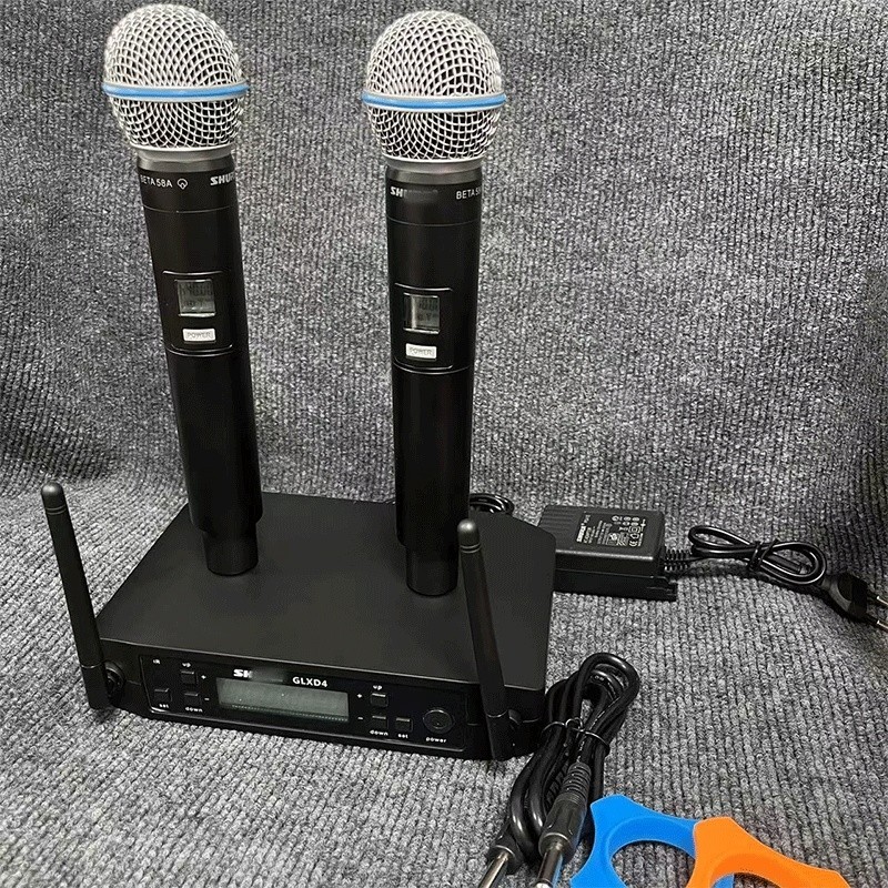 Shure GLXD4 Digital Dual Beta58A Wireless Mic System - 2 Handhelds