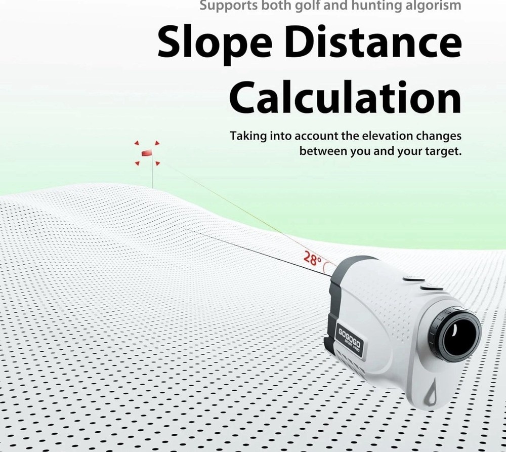 Compact Golf Rangefinder 1200Yds 7X Precision Slope Continuous Scan