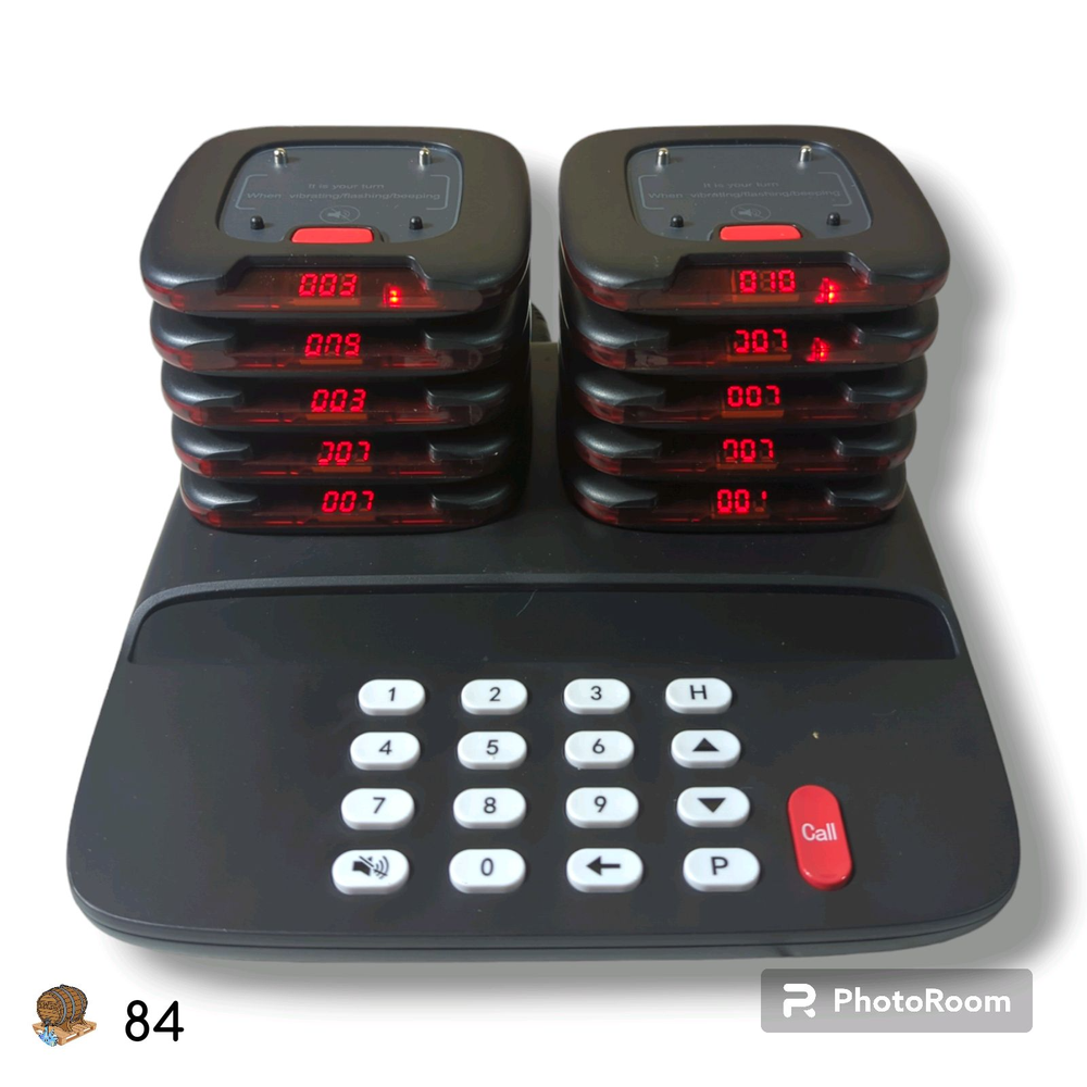 AGJ Restaurant Pager System Wireless Calling System w/ 20 Pagers Beeper Buzzer