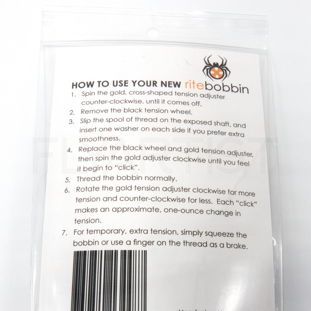 RITE SHORTY BOBBIN - Fly Tying Ceramic Adjustable Drag Bobbin Thread Holder NEW!