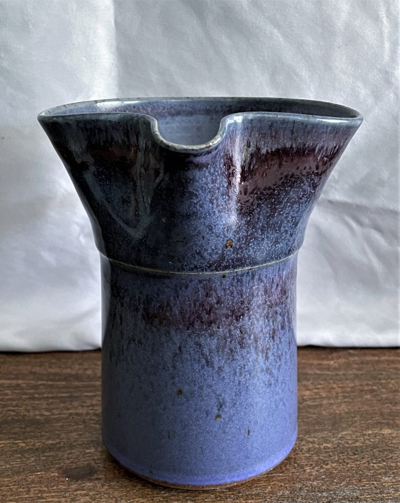 5.75" Studio Art Pottery Pitcher Cobalt Blue Nice Glaze