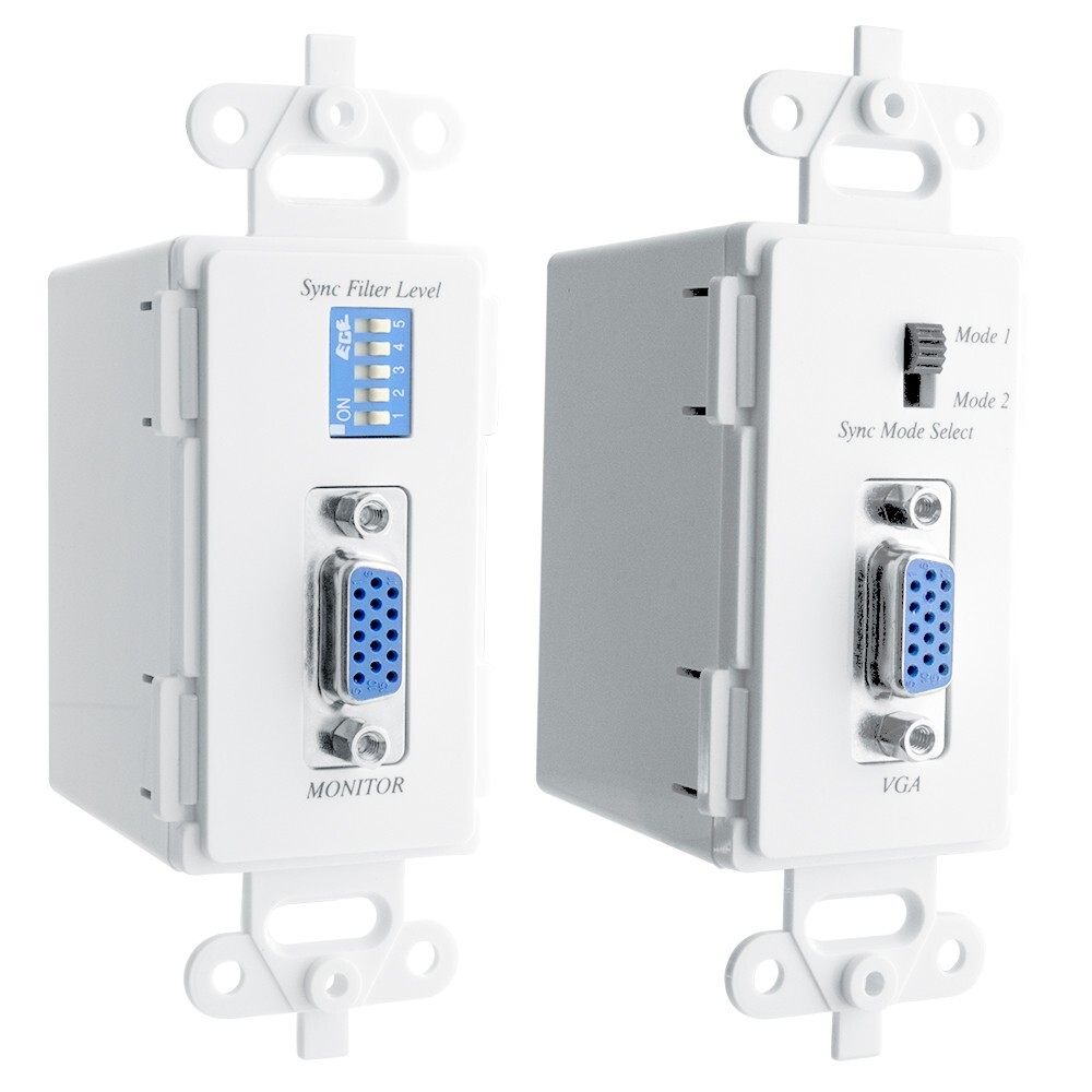 Element-Hz™ ELE7015 VGA Over Cat5e/6 Extender Wall Plate (White)