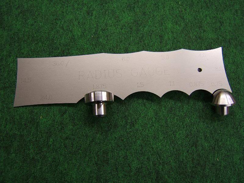Radius Gauge - Planishing Hammer, Pullmax, Yoder, Sheet Metal Shaping -USA
