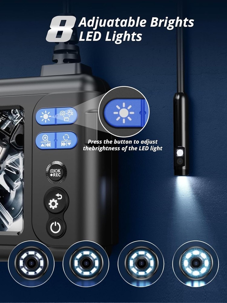 Dual-Lens 1080P Endoscope Camera with 5