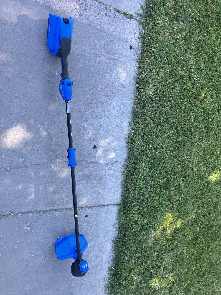 Kobalt 40V Max Brushless Cordless String Trimmer Blue Black Plastic Battery