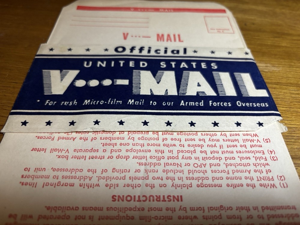 WWII V Mail Envelopes X 5, Unused
