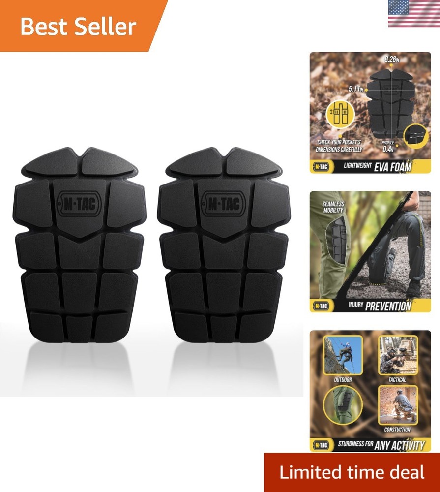 Memory Foam Knee Pad Inserts - Lightweight & Adjustable for Work & Tactical Use
