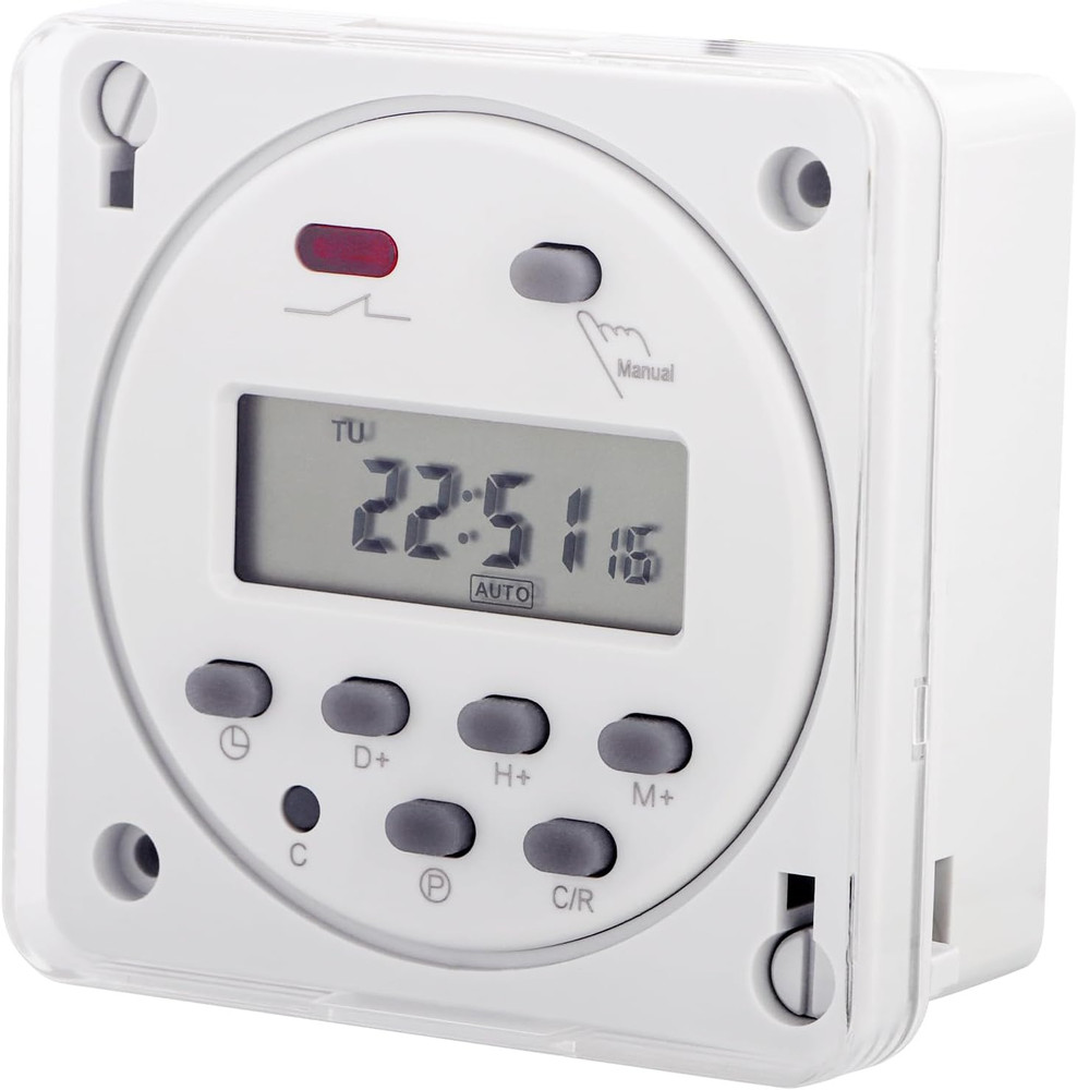 Timer Switch, CN101A, DC/AC 24V 16Amp, Digital LCD Power Programmable Timer Time