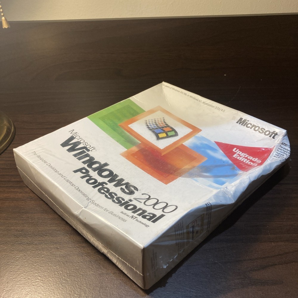 (NEW) Microsoft Windows 2000 Professional Retail Box Sealed (Upgrade Version)