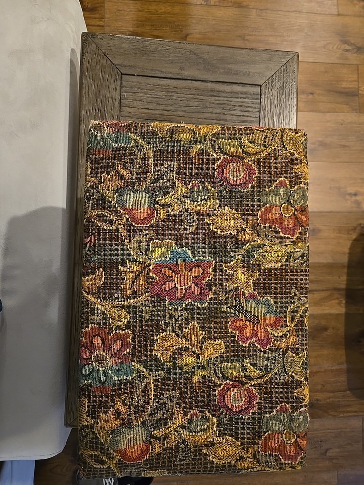 vintage electric heated footstool