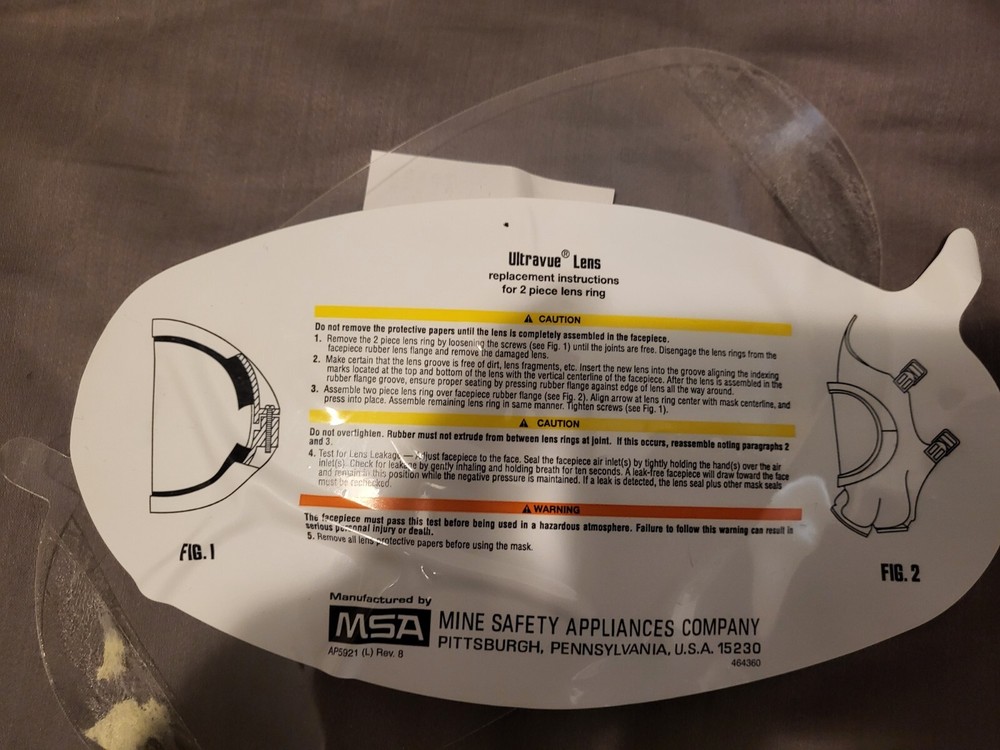 Msa Ultravue Gas Mask Medium