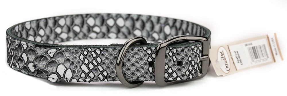 Omni Pet® White Native Leather Dog Collar