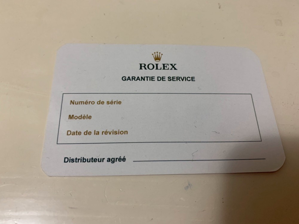 Rolex Service In White French Language