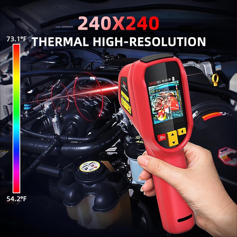 Rechargeable Handheld Thermal Imaging Camera with Laser Pointer & 15 Color Modes