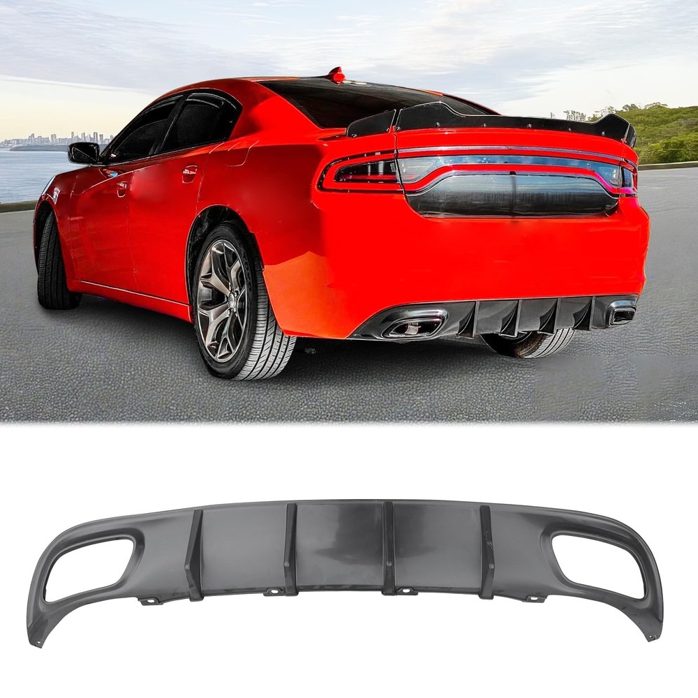 Rear Diffuser, Compatible with 2015-2018 Dodge Charger Base, Dodge Charger