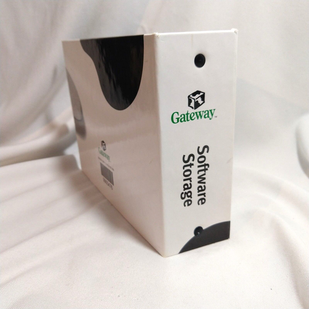 2 Vintage GATEWAY Computers Software Storage Binder 2 ring CD ROM holder 1999