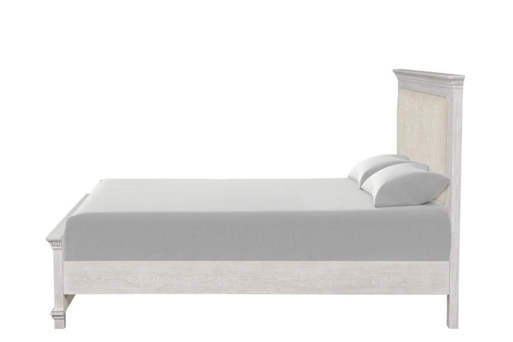 Transitional Style Eastern King 1pc Bed Set Weathered Gray Finish
