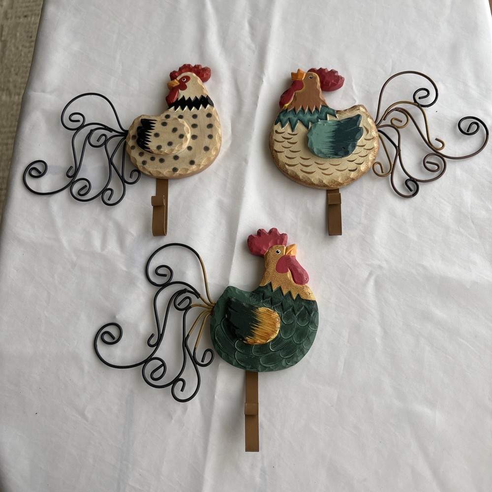 Rooster Hook Wall Hangings