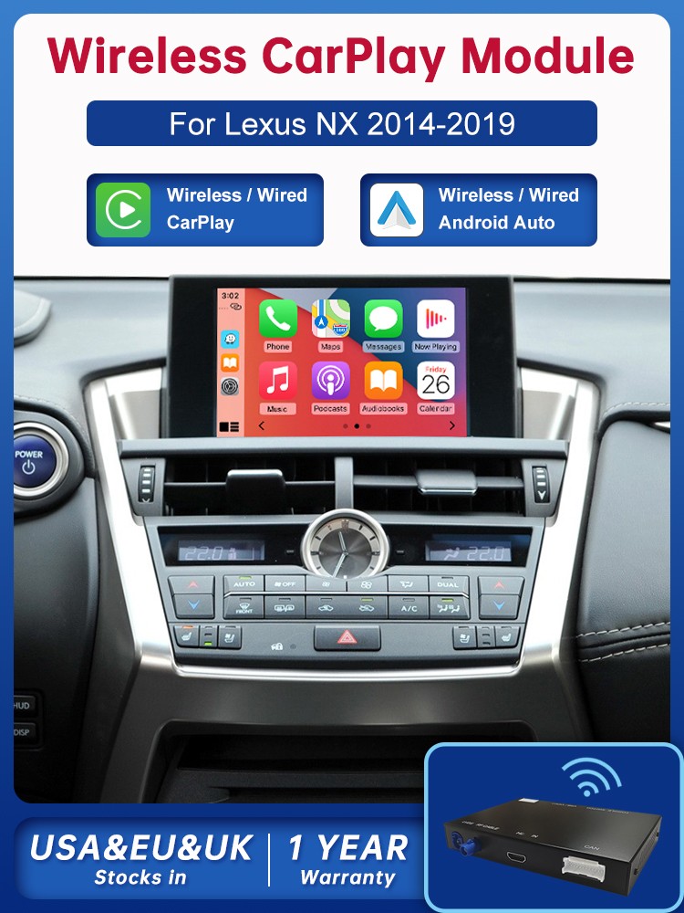 Wireless CarPlay Android Auto High Configuration Module For Lexus RX 2016-2019