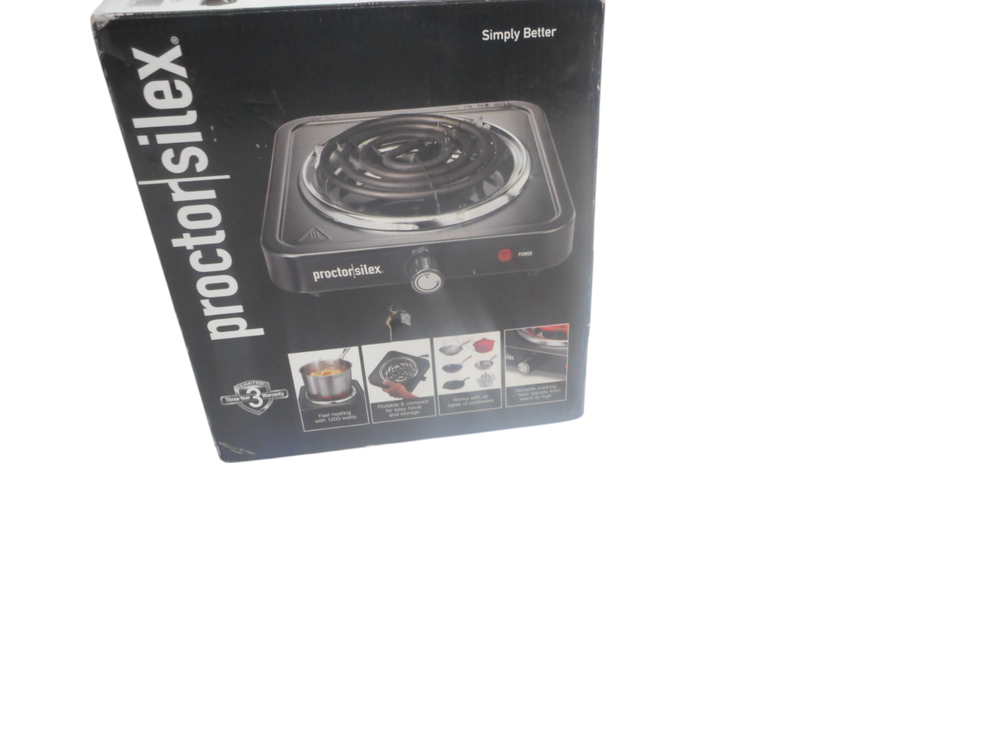 Proctor Silex Single Burner Cooktop Adjustable Temperature Portable Stainless...
