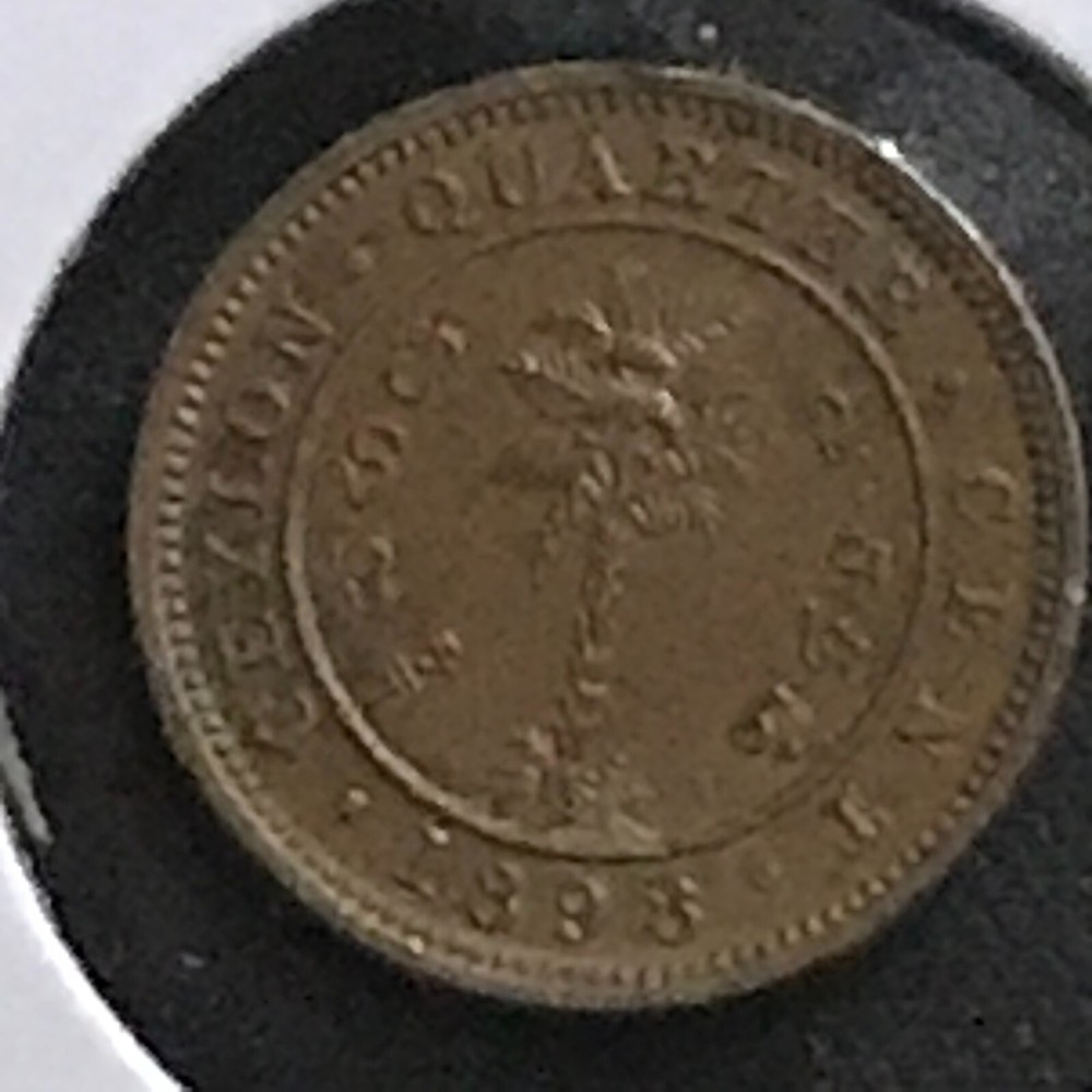 Ceylon 1/4 Cent KM 90 Gem Brn Unc 1898