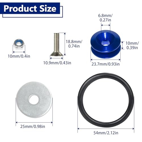 Universal Bumper Clips, Front Rear Bumper Quick Release Kit, Bumper 4set Blue