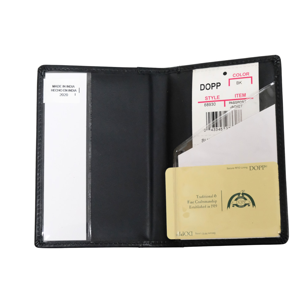 DOPP Passport Jacket Cowhide Leather Secure RFID Lining