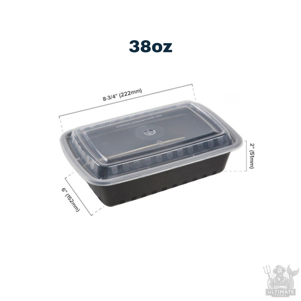 Plastic Combo Container Rectangular, 38oz