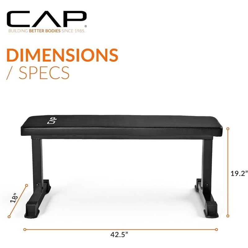 Flat Weight Bench Home Gym Strength Training Resistance Workouts