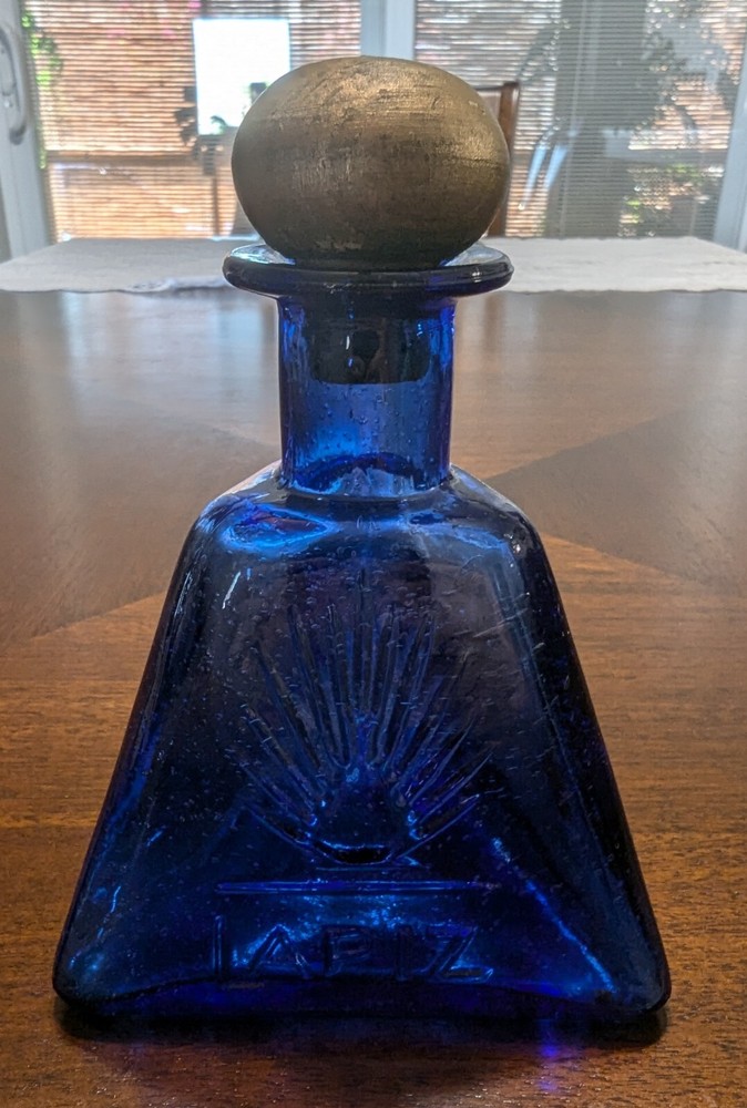 Vintage Cobalt Blue Lapiz Bottle