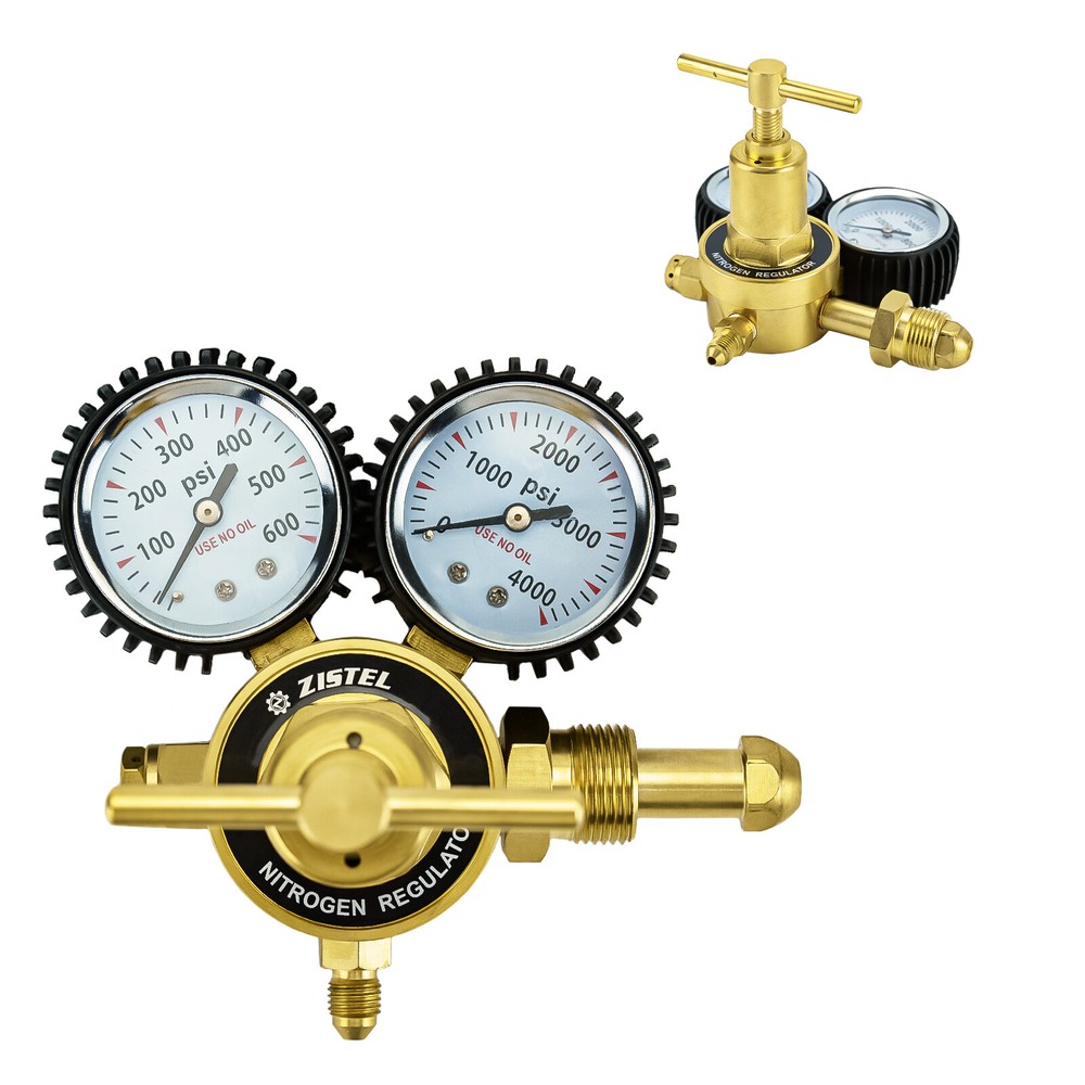 Nitrogen Regulator Flow Meter Regulator Tank CGA580 w/ 0-600 PSI Output Pressure