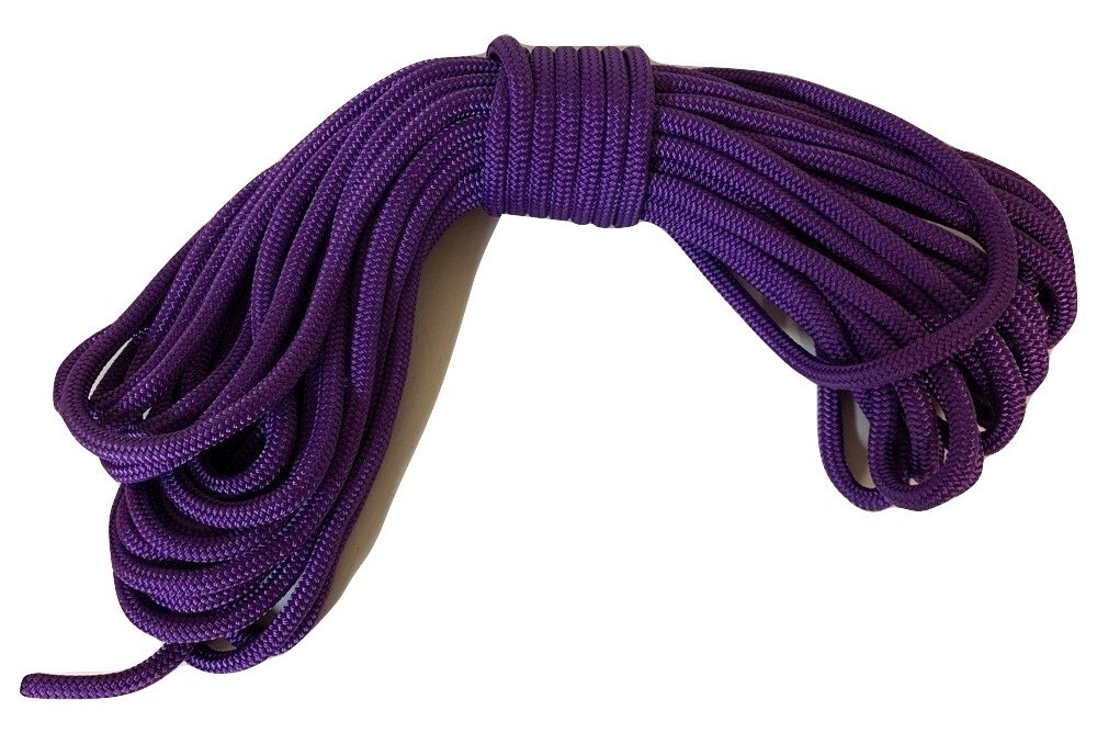 9/16" x 100 ft. Double Braid Polyester yacht braid rope purple