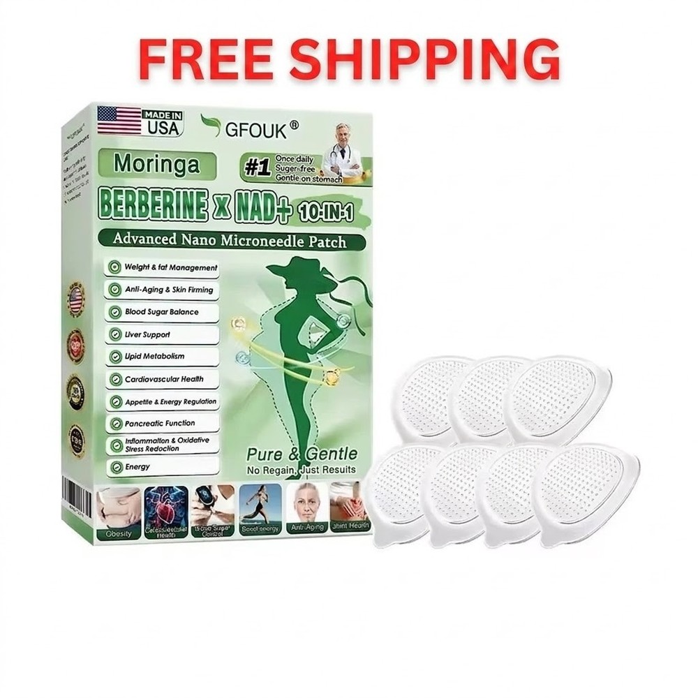 Moringa Berberine 10-in-1 Advanced Nano Microneedle Patch (7pcs/box)
