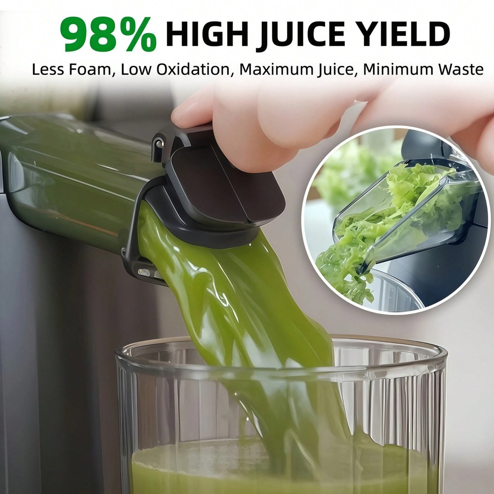 celiberry Cold Press Juicer Machines, Compact Slow Masticating Juicer-FGQA