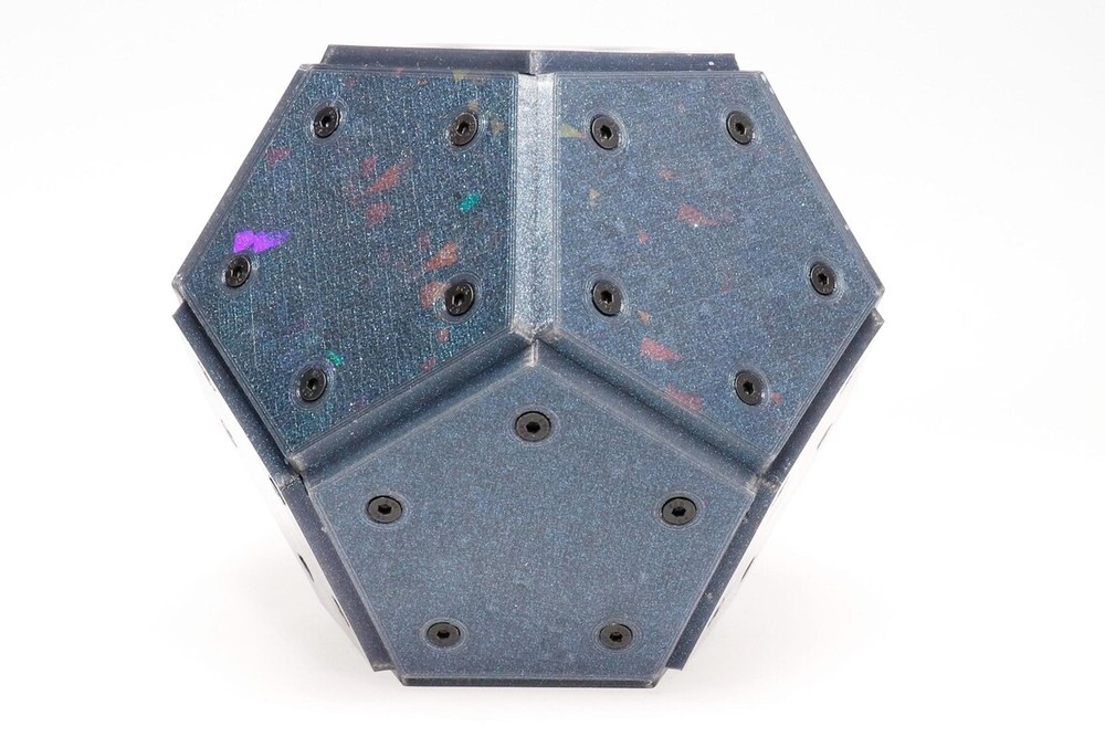 Dodecahedron holographic platonic solid for meditation altar