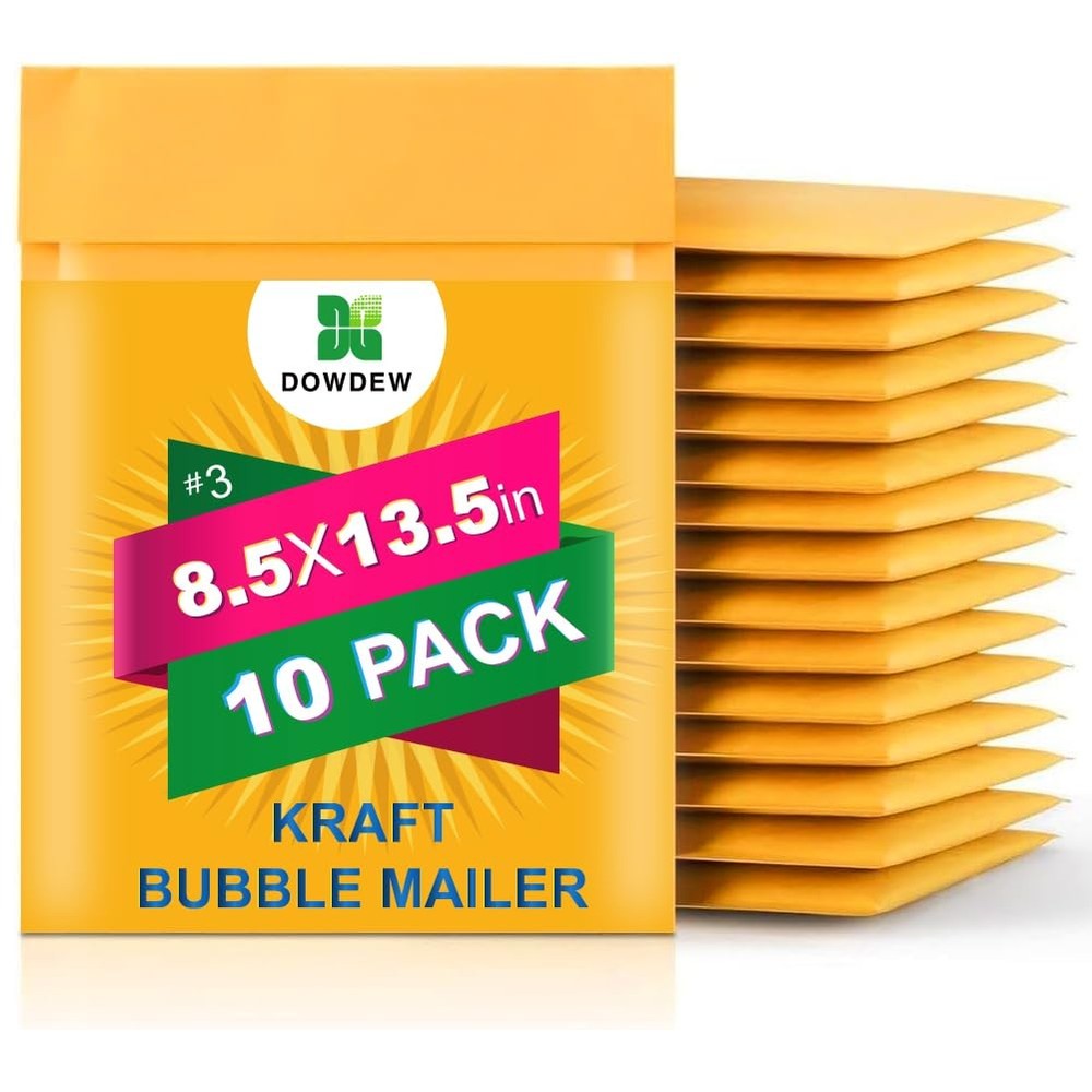 Kraft Bubble Mailers [10 Pack] Mailing Packing #3 8.5" x 13.5",